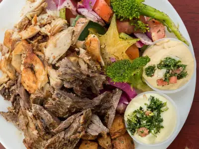 Assiette Mixte — Shish Taouk & Shawarma