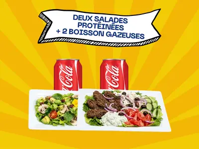Trio #18 — Deux salades protéinées + 2 breuvages