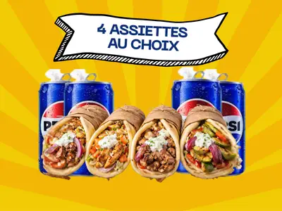 4 Pita Libanais Trio au Choix